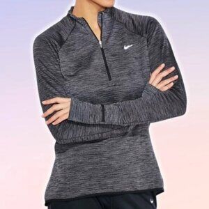 NIKE Dri-Fit Women’s Therma Sphere Running 1/4 Zip Pullover Thumb Holes Large